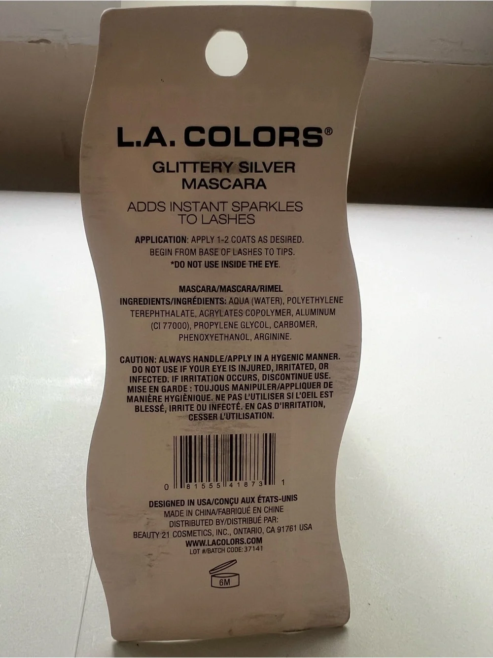 L.A. Colors Silver Glitter Mascara